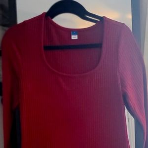 Ribbed Red Dress, Small, old navy